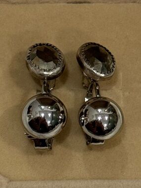 Unique Chan Luu Silver Oval Clip-On AND Pierced Earrings